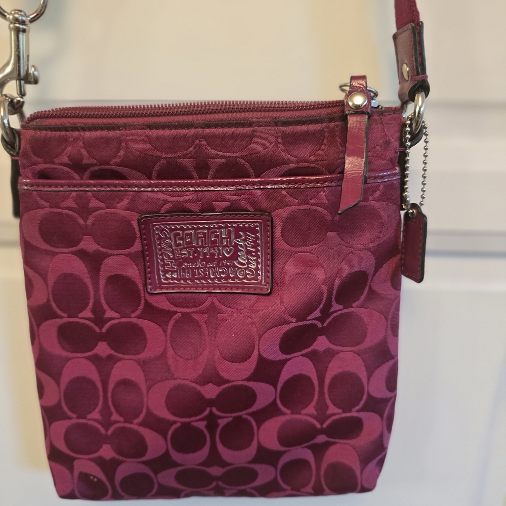 Coach Plum Signature Crossbody Bag